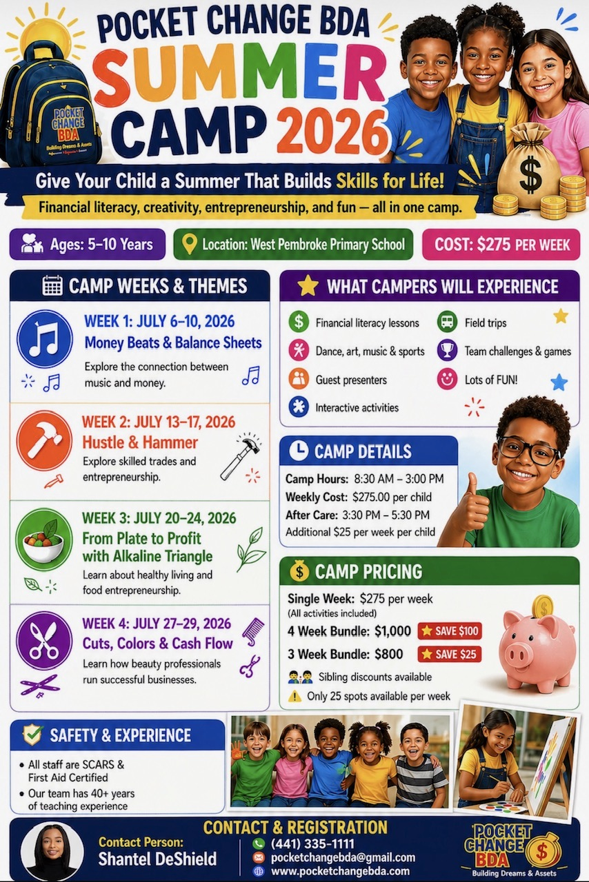 Summer Camp 2026 Flyer - Ages 5-10